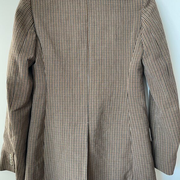 Aritzia Wilfred Oversized Checkered Blazer - Size 2 - Brown - Picture 3 of 3